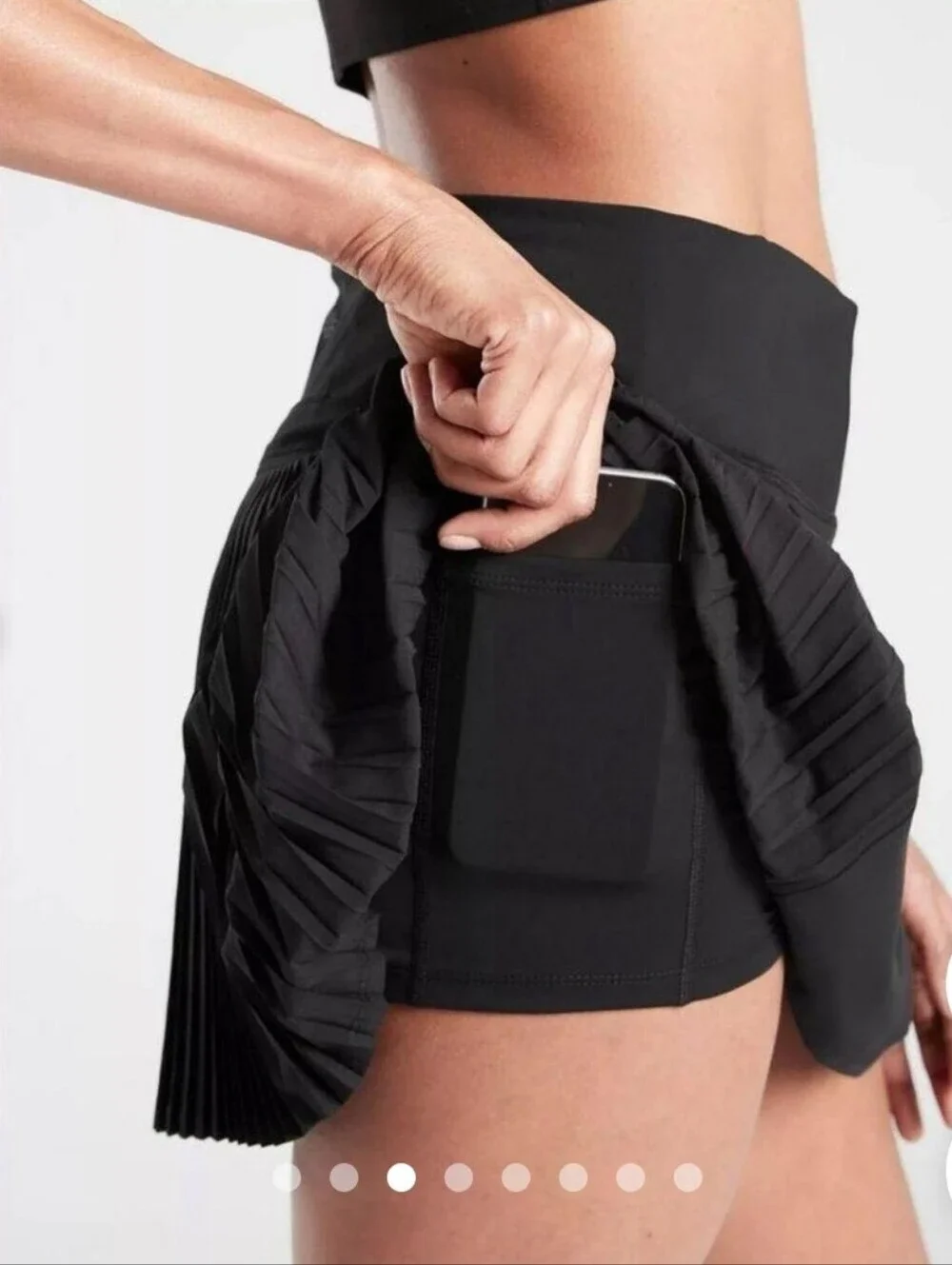 Athleta Backspin Pleated Tennis Skort Black XSmall